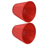 2 Pcs Double Small Lamp Shade Clip On Bulb Comfortable Material Barrel Fabric Lampshade for Table Chandelier Wall LampPX31 - Front View