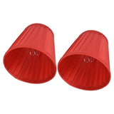 2 Pcs Double Small Lamp Shade Clip On Bulb Comfortable Material Barrel Fabric Lampshade for Table Chandelier Wall LampPX31 - Side View