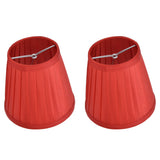 2 Pcs Double Small Lamp Shade Clip On Bulb Comfortable Material Barrel Fabric Lampshade for Table Chandelier Wall LampPX31 - 45-Degree Angle