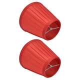 2 Pcs Double Small Lamp Shade Clip On Bulb Comfortable Material Barrel Fabric Lampshade for Table Chandelier Wall LampPX31 - Extra Image