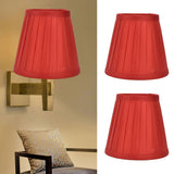 2 Pcs Double Small Lamp Shade Clip On Bulb Comfortable Material Barrel Fabric Lampshade for Table Chandelier Wall LampPX31 - Extra Image