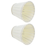 2 Pcs Double Small Lamp Shade Clip On Bulb Comfortable Material Barrel Fabric Lampshade for Table Chandelier Wall LampPX33 - Front View
