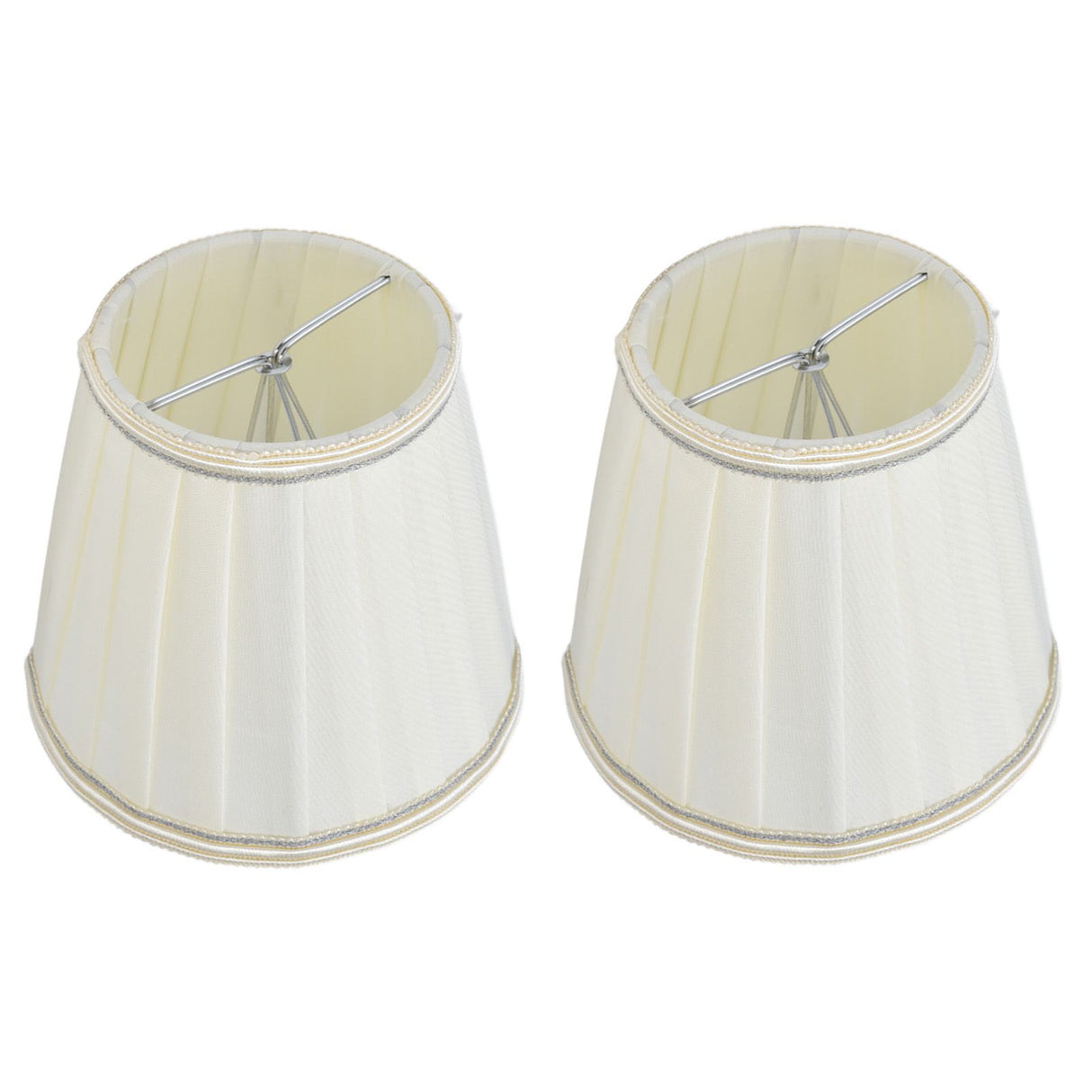 2 Pcs Double Small Lamp Shade Clip On Bulb Comfortable Material Barrel Fabric Lampshade for Table Chandelier Wall LampPX33
