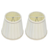 2 Pcs Double Small Lamp Shade Clip On Bulb Comfortable Material Barrel Fabric Lampshade for Table Chandelier Wall LampPX33 - Extra Image