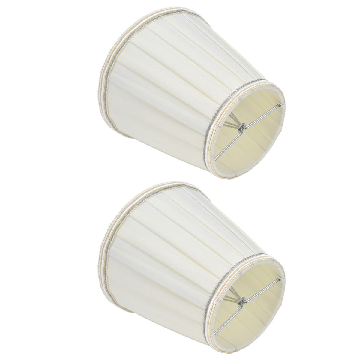 2 Pcs Double Small Lamp Shade Clip On Bulb Comfortable Material Barrel Fabric Lampshade for Table Chandelier Wall LampPX33