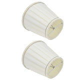 2 Pcs Double Small Lamp Shade Clip On Bulb Comfortable Material Barrel Fabric Lampshade for Table Chandelier Wall LampPX33 - Extra Image