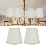 2 Pcs Double Small Lamp Shade Clip On Bulb Comfortable Material Barrel Fabric Lampshade for Table Chandelier Wall LampPX33 - Extra Image