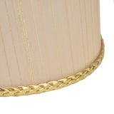 2PCS Small Lamp Shade Fabric Beige Golden Edge Lampshade for E14 Table Chandelier Wall Lamp