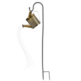 Solar Watering Can Lights Automatic Unique Rust Proof Convenient Retro Kettle Shape LanternS S Shape - Low Angle