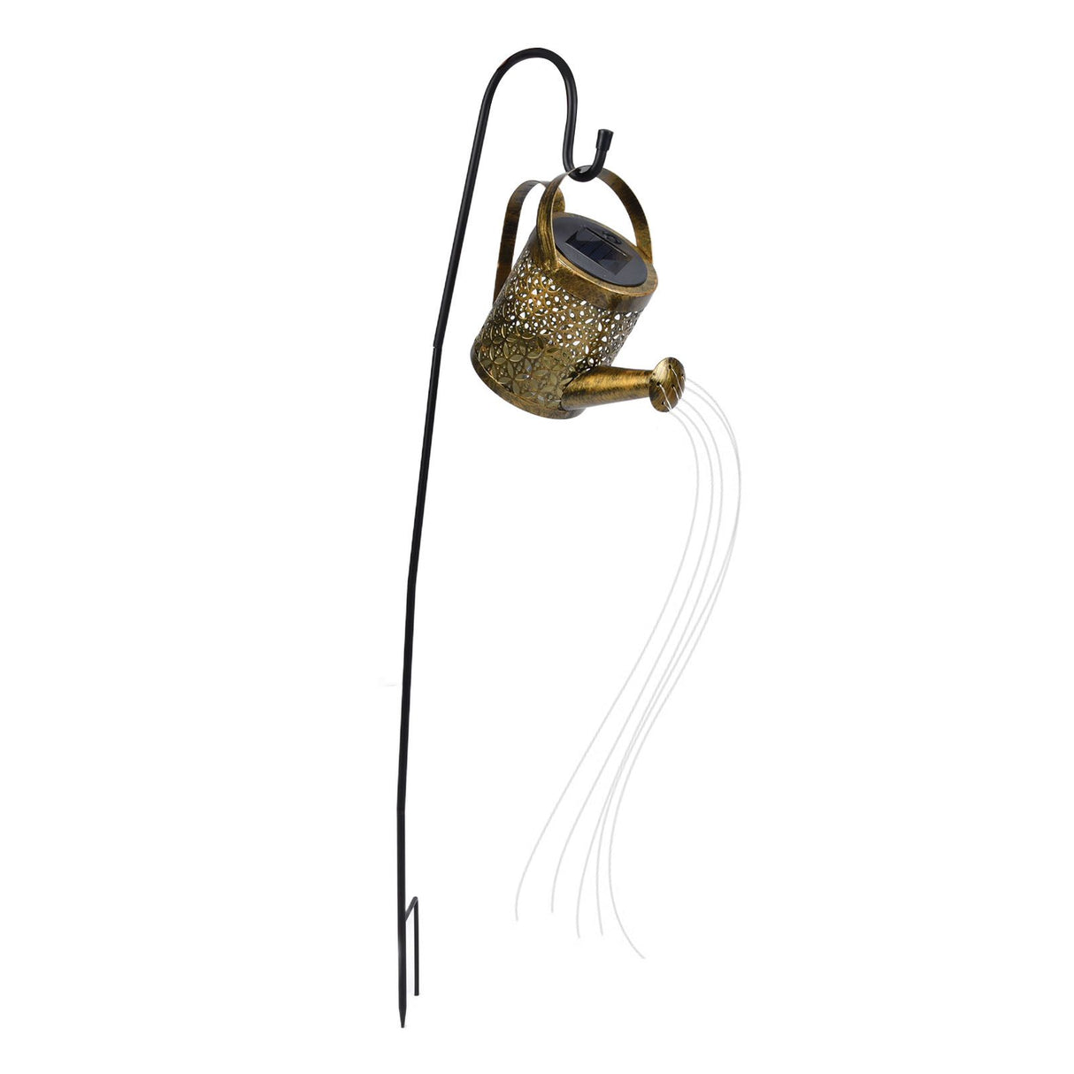 Solar Watering Can Lights Automatic Unique Rust Proof Convenient Retro Kettle Shape LanternS S Shape