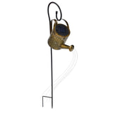 Solar Watering Can Lights Automatic Unique Rust Proof Convenient Retro Kettle Shape LanternS G Shape - Front View