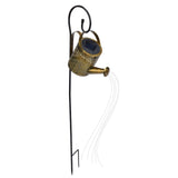 Solar Watering Can Lights Automatic Unique Rust Proof Convenient Retro Kettle Shape LanternS G Shape - Close-Up Angle