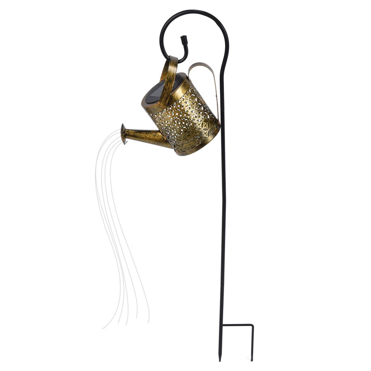 Solar Watering Can Lights Automatic Unique Rust Proof Convenient Retro Kettle Shape LanternS G Shape