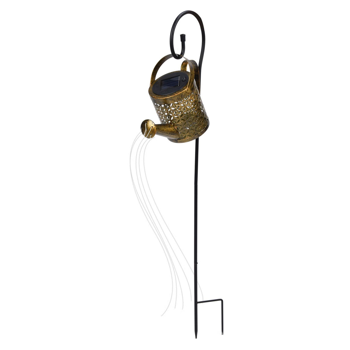 Solar Watering Can Lights Automatic Unique Rust Proof Convenient Retro Kettle Shape LanternS G Shape