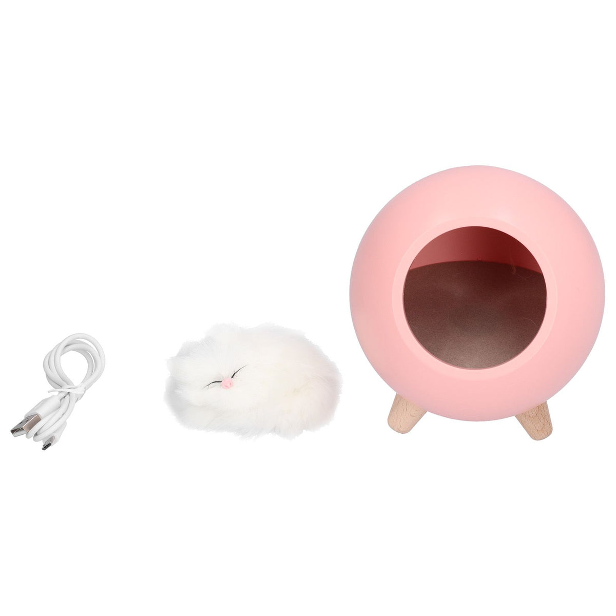 Cute Cat Touch Led Night Light with USB Cable Rechargeable Touch Dimming Cat House LED Night Light for Bedroom
