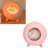 Cute Cat Touch Led Night Light with USB Cable Rechargeable Touch Dimming Cat House LED Night Light for Bedroom - Extra Image