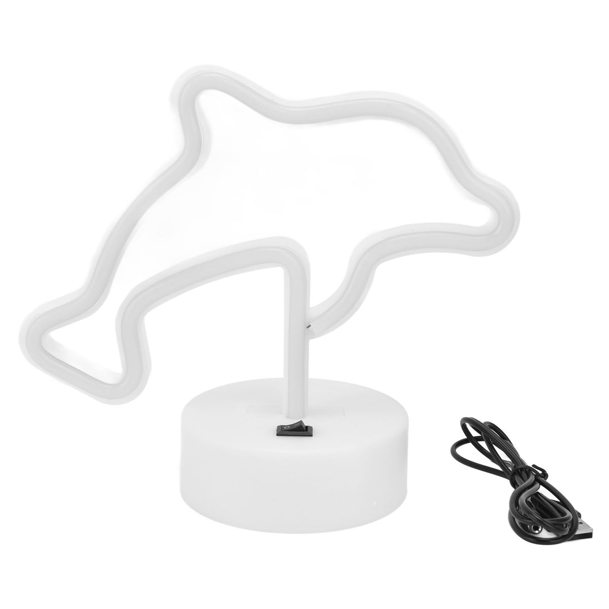 LED Dolphin Neon Light USB Or Battery Powered Unique Room Decoration Accessory with Base