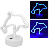 LED Dolphin Neon Light USB Or Battery Powered Unique Room Decoration Accessory with Base