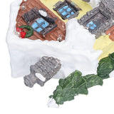 Winter Snow Christmas Houses Miniature Indoor Village Building Santa Houses Decor with Warm LED Light for Home - Extra Image