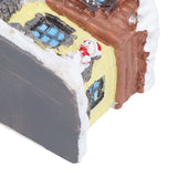 Winter Snow Christmas Houses Miniature Indoor Village Building Santa Houses Decor with Warm LED Light for Home - Extra Image