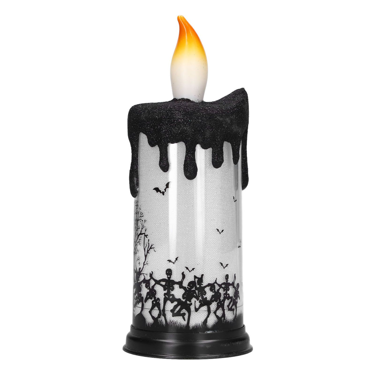 Halloween Snow Globe Candles Light LED Terrorist Decoration Electronic Candle Lamp for Party HolidayDancing Skeleton