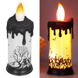 Halloween Snow Globe Candles Light LED Terrorist Decoration Electronic Candle Lamp for Party HolidayDancing Skeleton
