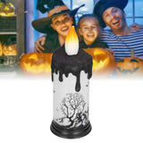 Halloween Snow Globe Candles Light LED Terrorist Decoration Electronic Candle Lamp for Party HolidayDancing Skeleton