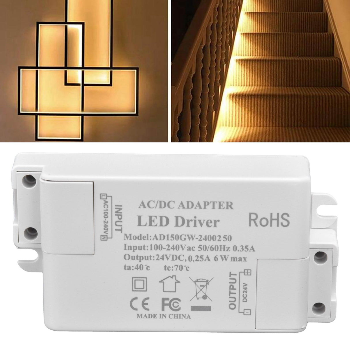 LED Driver AC and DC Waterproof Power Supply Transformer Driver for Low Voltage LED Lamps
