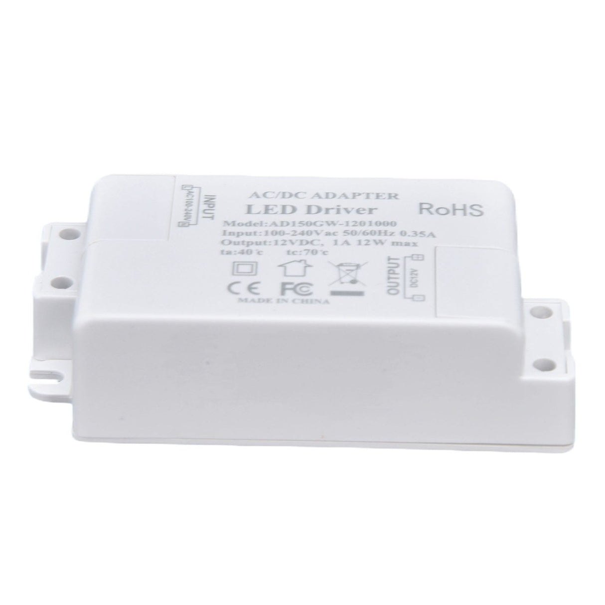 LED Drive Power Transformer LED Drive Power AC100‑240V/0.35A DC12V/1A 12W for G4 MR11 MR16