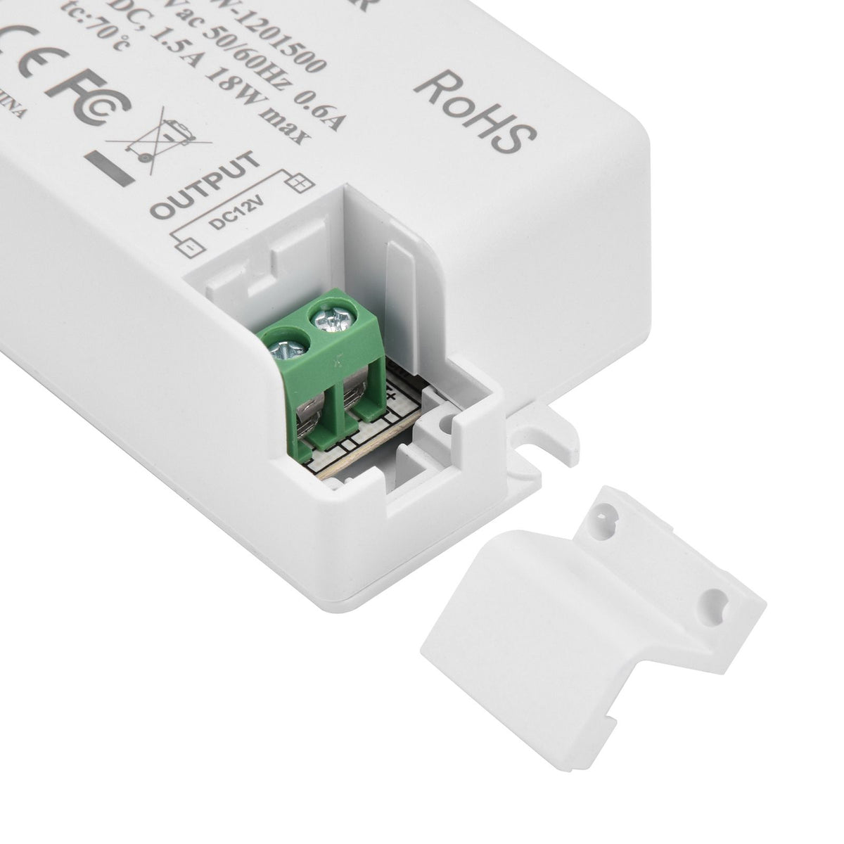 LED Driver 18W Power Supply Transformer AC100‑240V to DC12V 1.5A Output for LED Light Desk Lamp Outdoor Light