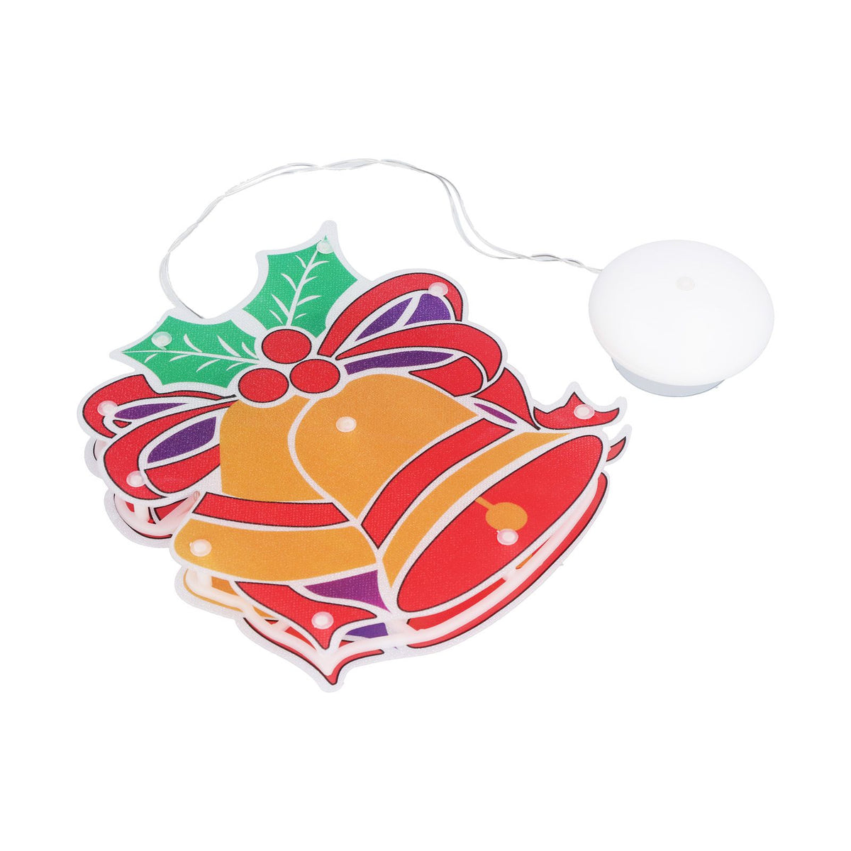 LED Christmas Decoration Lights Battery Powered Window Hanging Decor with Suction Cup for Christmas Party