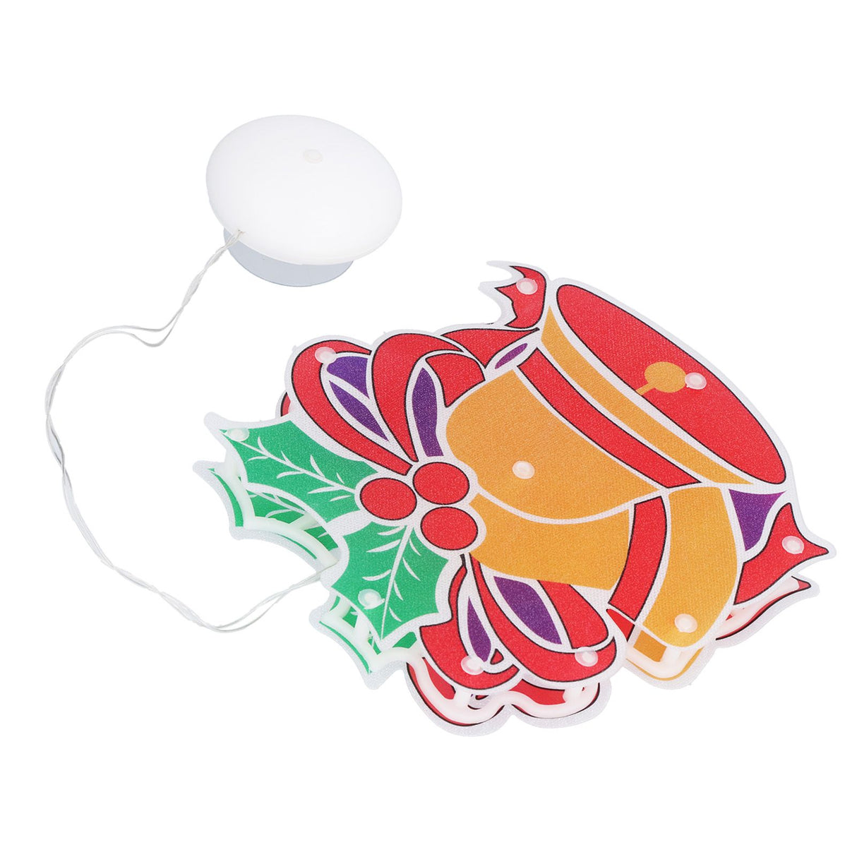 LED Christmas Decoration Lights Battery Powered Window Hanging Decor with Suction Cup for Christmas Party