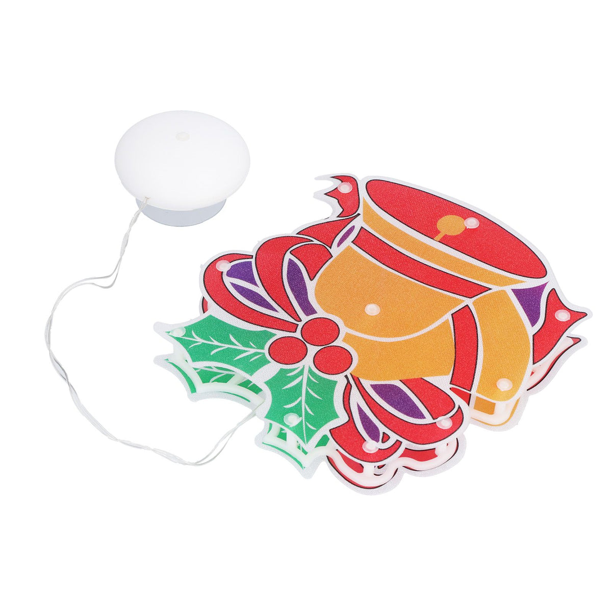 LED Christmas Decoration Lights Battery Powered Window Hanging Decor with Suction Cup for Christmas Party