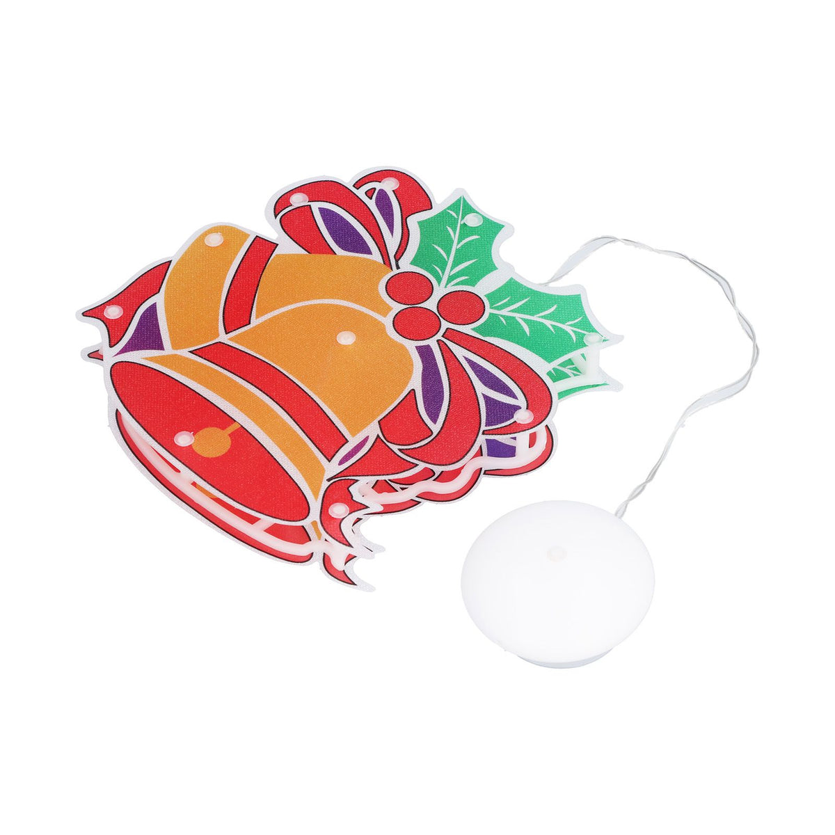 LED Christmas Decoration Lights Battery Powered Window Hanging Decor with Suction Cup for Christmas Party