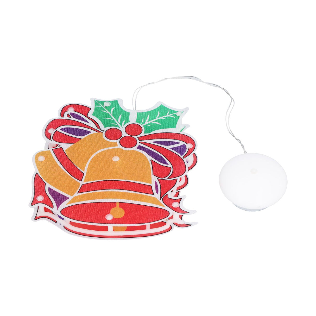 LED Christmas Decoration Lights Battery Powered Window Hanging Decor with Suction Cup for Christmas Party