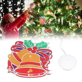 LED Christmas Decoration Lights Battery Powered Window Hanging Decor with Suction Cup for Christmas Party