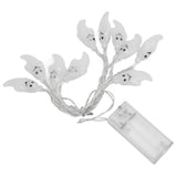 Halloween String Lights 10LED Battery Powered Decorative Ghost String Lamps for Indoor Outdoor Party