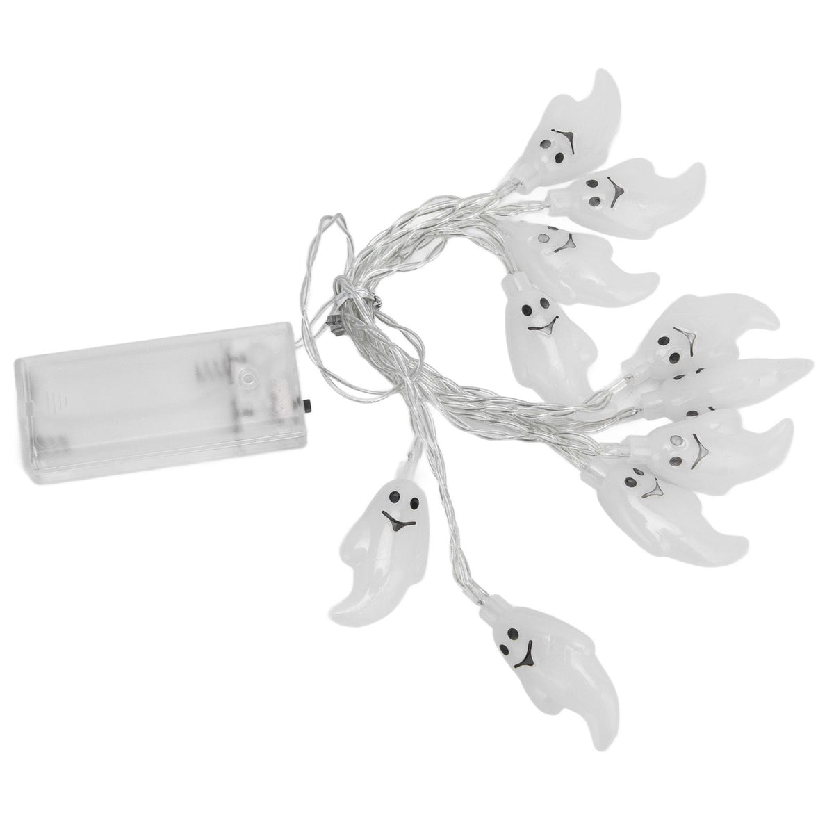 Halloween String Lights 10LED Battery Powered Decorative Ghost String Lamps for Indoor Outdoor Party