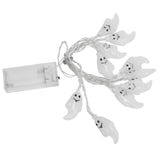 Halloween String Lights 10LED Battery Powered Decorative Ghost String Lamps for Indoor Outdoor Party - Front View