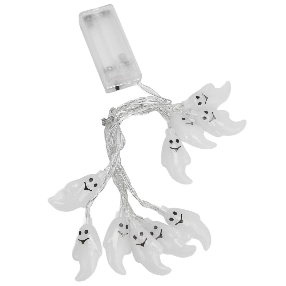 Halloween String Lights 10LED Battery Powered Decorative Ghost String Lamps for Indoor Outdoor Party