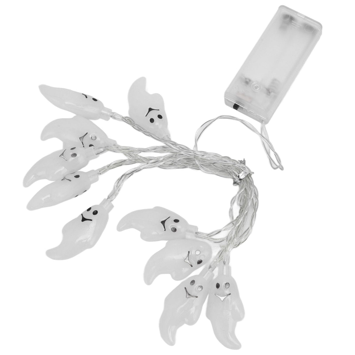 Halloween String Lights 10LED Battery Powered Decorative Ghost String Lamps for Indoor Outdoor Party