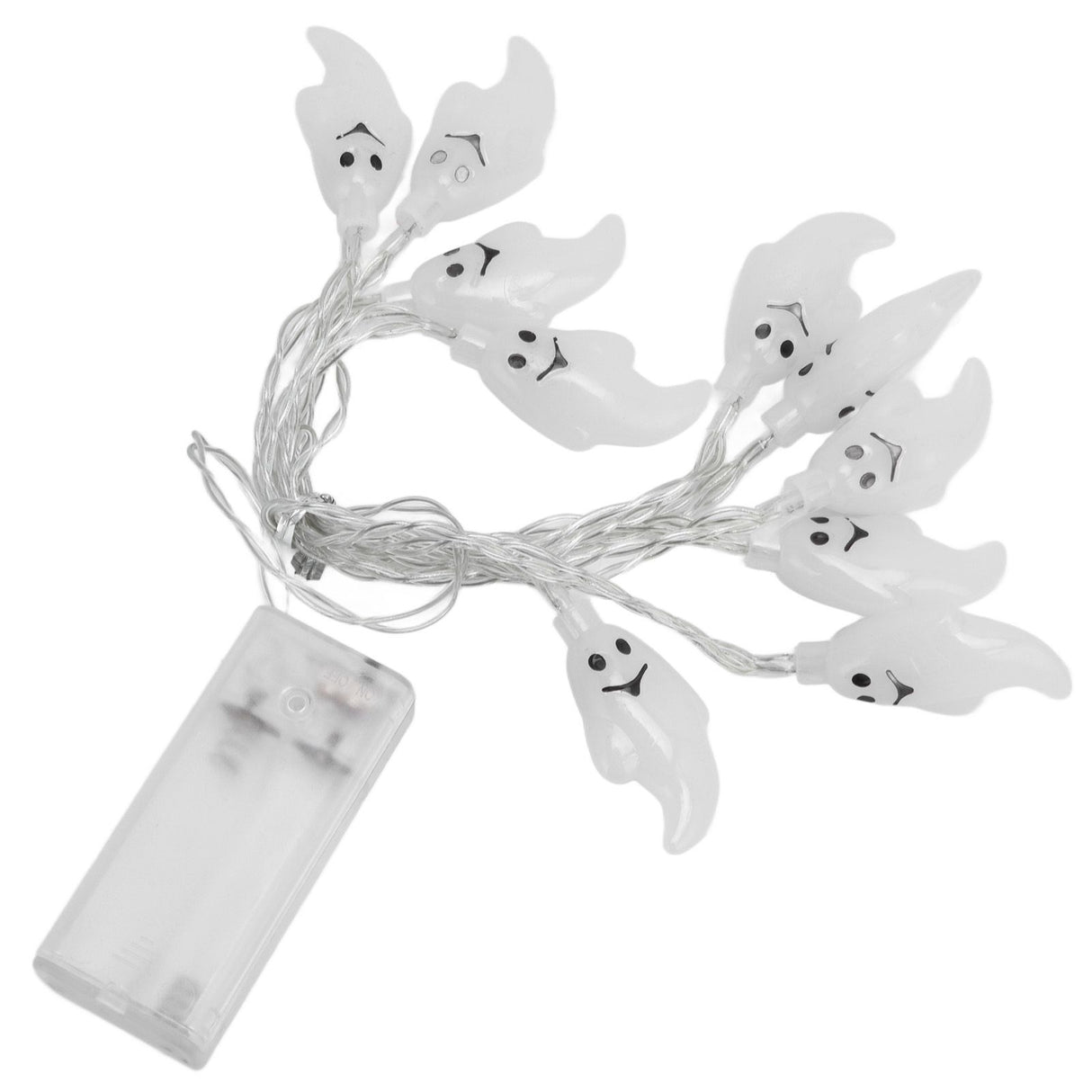 Halloween String Lights 10LED Battery Powered Decorative Ghost String Lamps for Indoor Outdoor Party