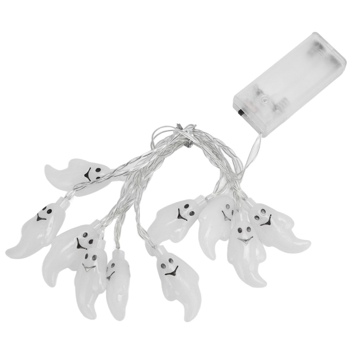 Halloween String Lights 10LED Battery Powered Decorative Ghost String Lamps for Indoor Outdoor Party