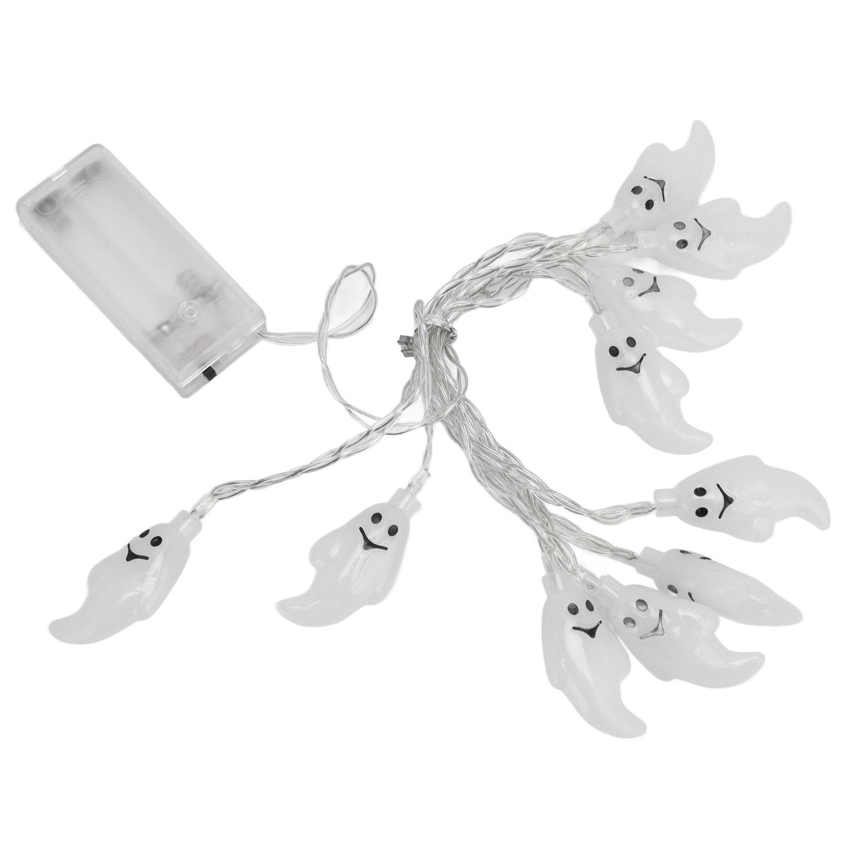 Halloween String Lights 10LED Battery Powered Decorative Ghost String Lamps for Indoor Outdoor Party