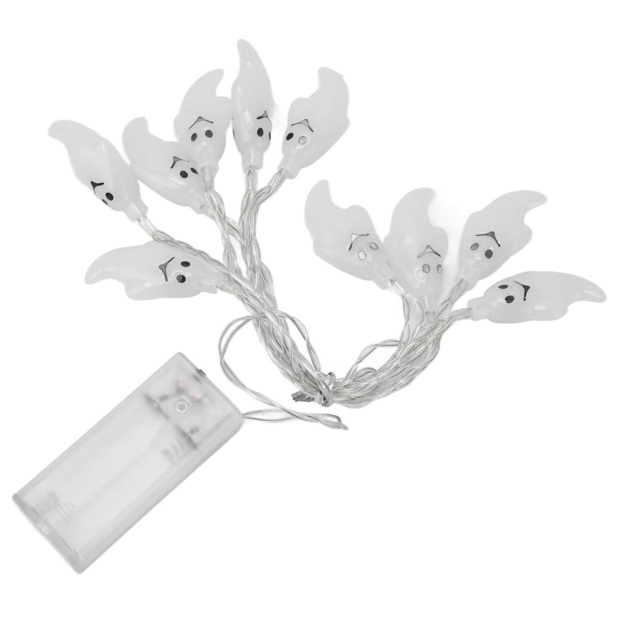 Halloween String Lights 10LED Battery Powered Decorative Ghost String Lamps for Indoor Outdoor Party
