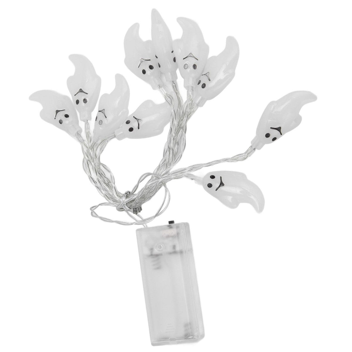 Halloween String Lights 10LED Battery Powered Decorative Ghost String Lamps for Indoor Outdoor Party