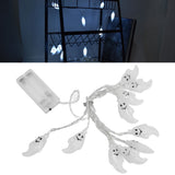 Halloween String Lights 10LED Battery Powered Decorative Ghost String Lamps for Indoor Outdoor Party