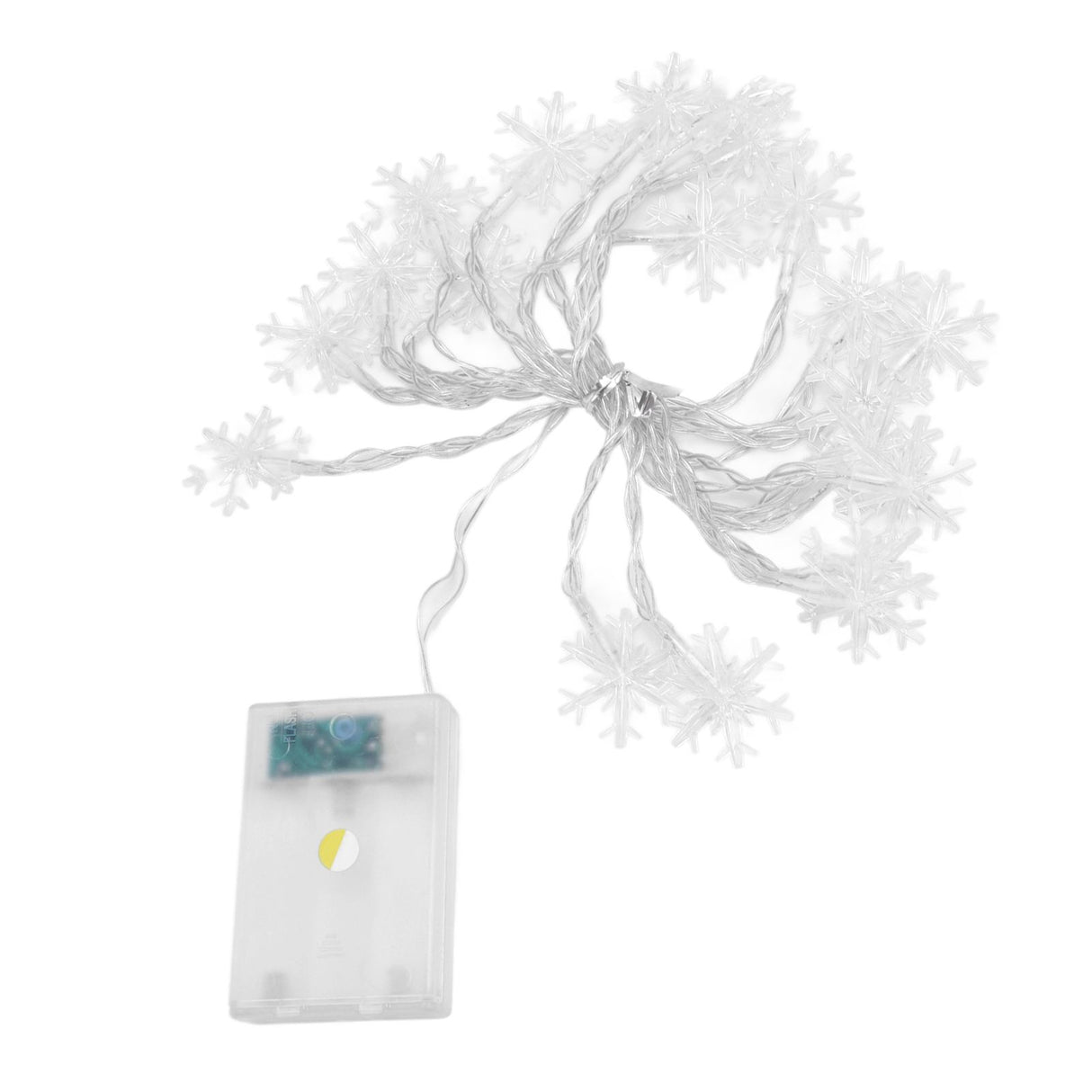 LED Snowflake Light String 20LED Battery Operated LED String Lights for Holiday Xmas Indoor Outdoor Party