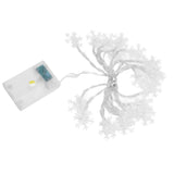 LED Snowflake Light String 20LED Battery Operated LED String Lights for Holiday Xmas Indoor Outdoor Party