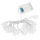 LED Snowflake Light String 20LED Battery Operated LED String Lights for Holiday Xmas Indoor Outdoor Party